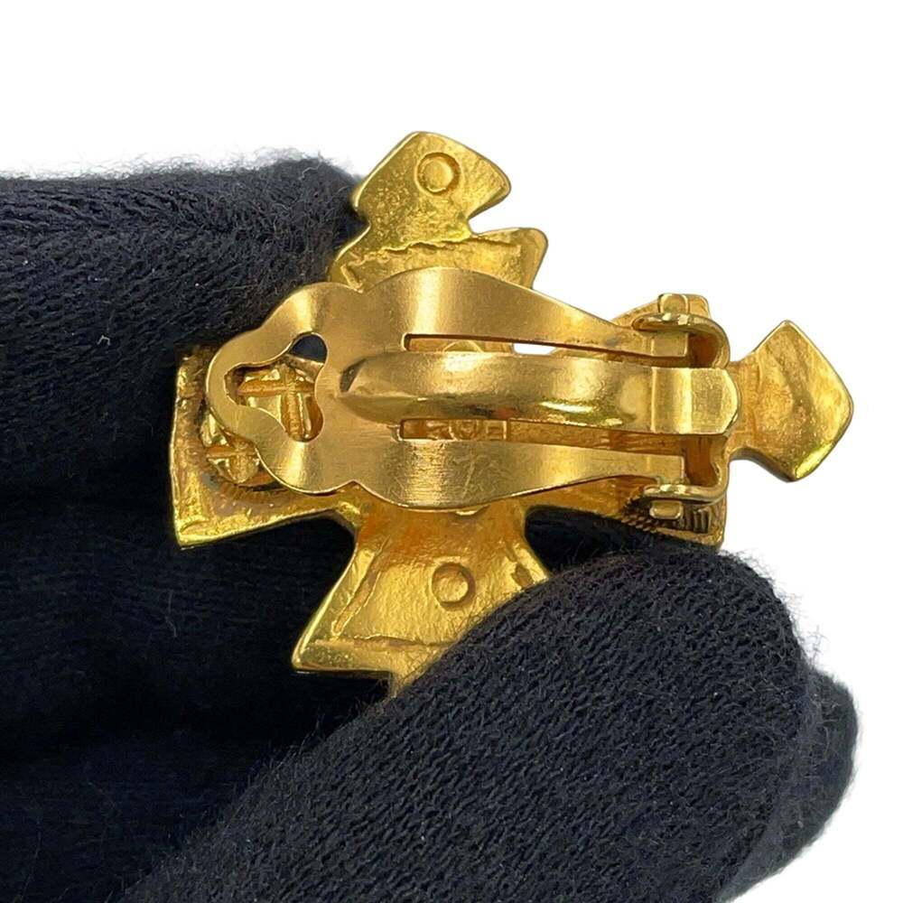 CHANEL Gold Logo Earrings - Picture 8 of 9